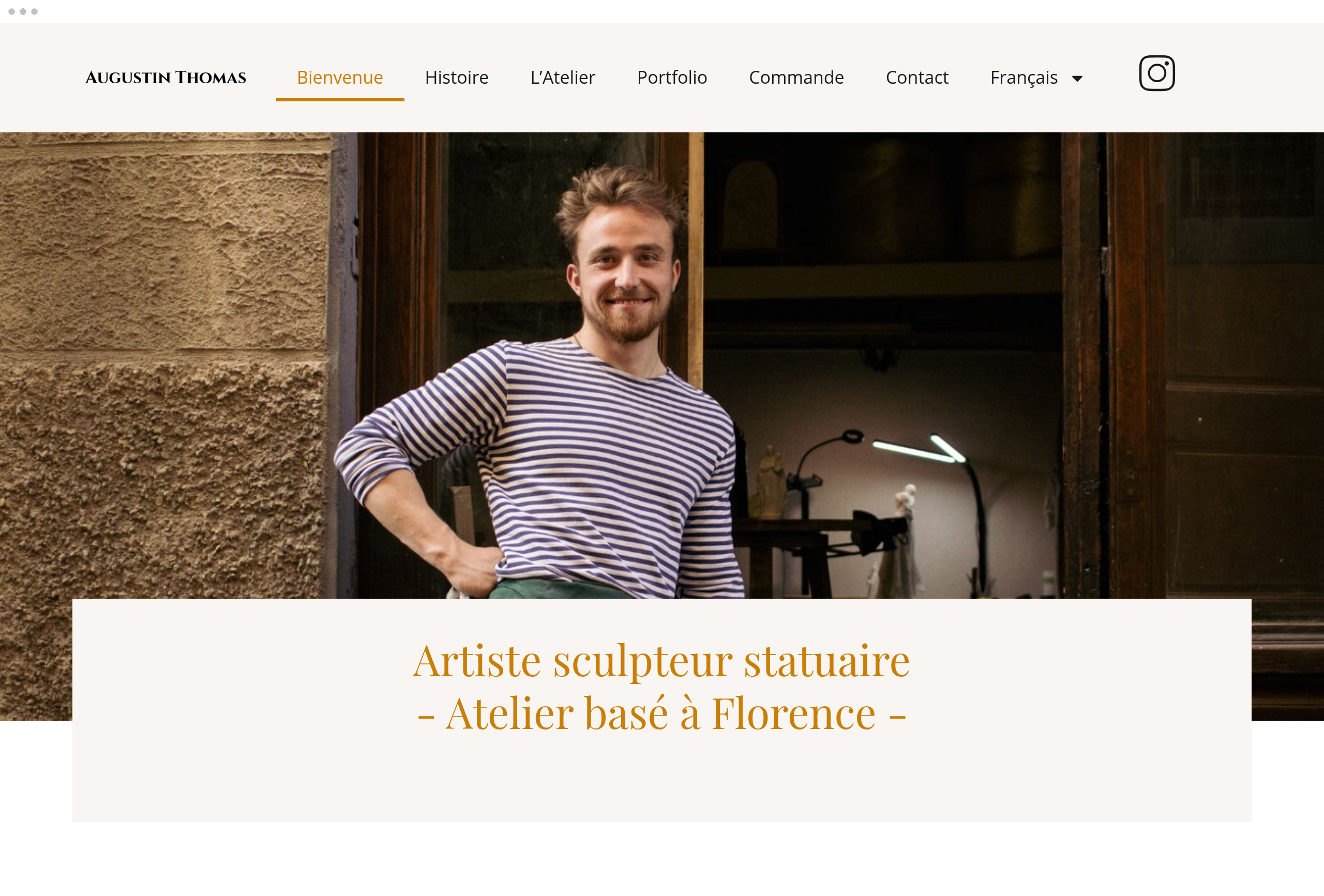 Augustin Thomas, artiste sculpteur - Site internet créé par Mon Site Simple & Pratique