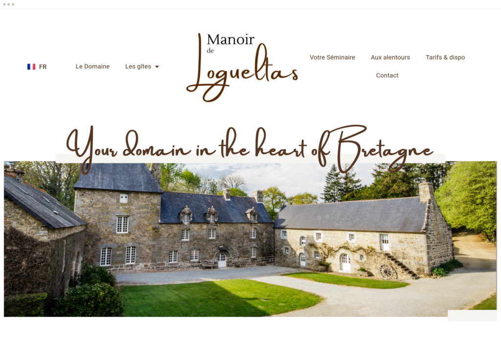 Manoir de Logueltas, gîte en Bretagne - Site internet créé par Mon Site Simple & Pratique