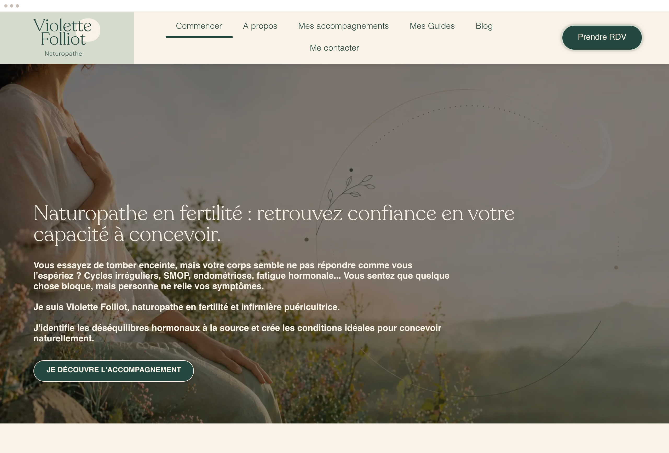 Violette Folliot, naturopathe - Site internet créé par Mon Site Simple & Pratique